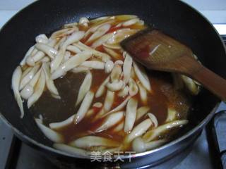 鲜菇肉丝茄汁面的做法步骤:9