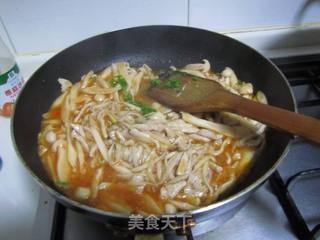 鲜菇肉丝茄汁面的做法步骤:14