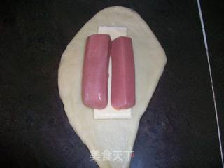 香肠芝士面包的做法步骤:8