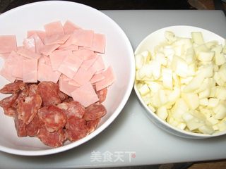 土豆火腿批萨的做法步骤：5