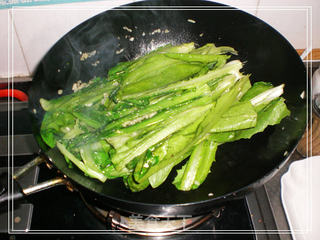 豆豉鲮鱼油麦菜的做法步骤:4