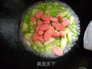 毛豆炒丝瓜的做法步骤:5