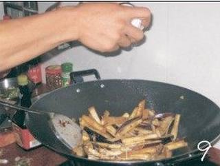 肉烧茄子煲的做法步骤:9