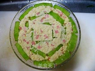 火腿冬瓜蒸豆腐的做法步骤:5