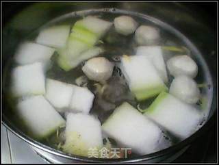 虾皮鱼丸冬瓜汤的做法步骤:5