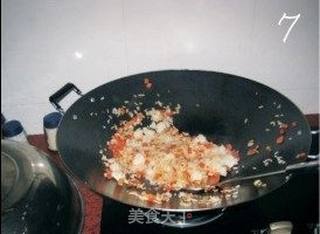 胡萝卜丁蛋炒饭的做法步骤:7