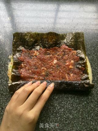 蛋皮猪肉海苔卷的做法步骤:7