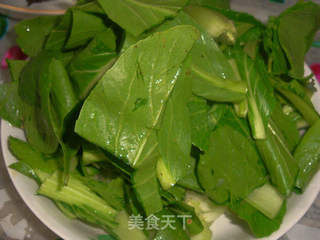 油菜平菇的做法步骤：4