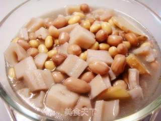 黄豆花生拌藕丁的做法步骤：6