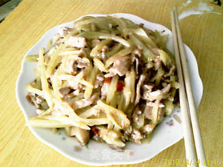 开胃莴苣瘦肉丝的做法步骤:9