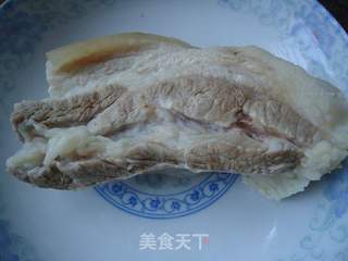 家常香芹香干青椒炒五花的做法步骤:7