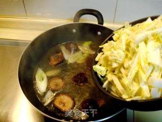 香菇白菜汆丸子的做法步骤:15