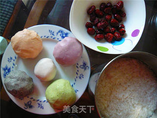 酒糟五彩汤圆的做法步骤:4