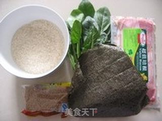 花样饭团--香煎菠菜饭团的做法步骤：1