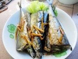 香煎秋刀鱼的做法步骤:8