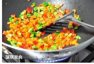 蛋蔬腊味饭的做法步骤:10