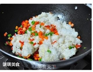 蛋蔬腊味饭的做法步骤:11