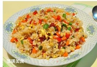 蛋蔬腊味饭的做法步骤:14