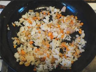 健康饭——爱心米饭炒豆渣的做法步骤:9