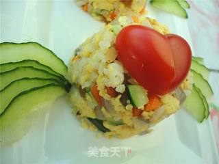 健康饭——爱心米饭炒豆渣的做法步骤:15