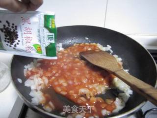 黑胡椒茄汁年糕的做法步骤:5