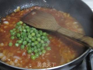 黑胡椒茄汁年糕的做法步骤:6