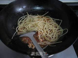 肉酱虾仁拌意面的做法步骤:15