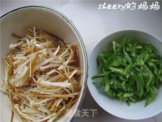 清炒金针菇的做法步骤：1