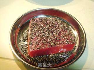 香煎金枪鱼配酸甜芥末的做法步骤:18