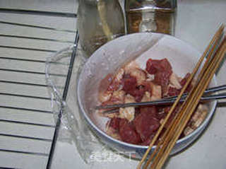 孜然烤肉串的做法步骤:4