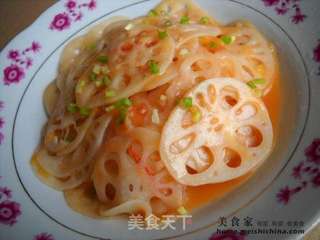 茄汁鲜藕片的做法步骤:5