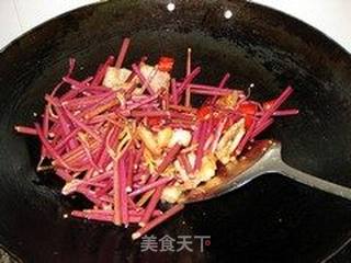 家常小炒——猪肉炒蕨菜的做法步骤：10