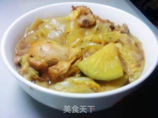 白菜粉皮炖鸡的做法步骤：10