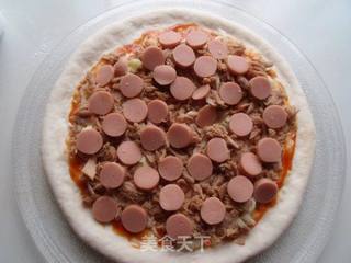 菜鸟也能做到零失败——金枪鱼火腿pizz的做法步骤:11