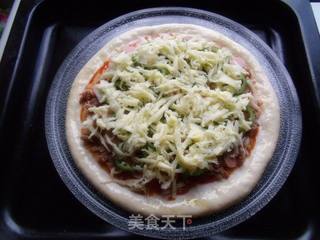 菜鸟也能做到零失败——金枪鱼火腿pizz的做法步骤:12