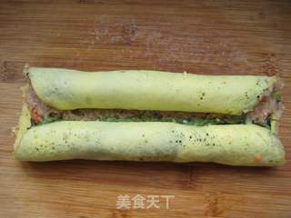 万事如意—如意鸳鸯鱼肉卷的做法步骤:12