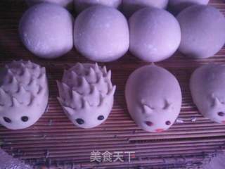 小刺猬豆沙包的做法步骤:9