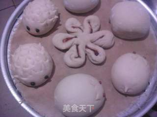 小刺猬豆沙包的做法步骤:10