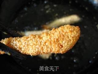 步步高升—双味高升芝麻虾的做法步骤:10