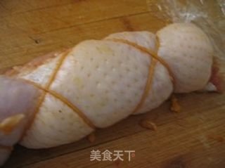 招财进宝--金钱鸡肉卷的做法步骤:13
