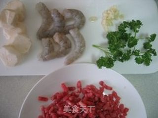 团团圆圆--黄金虾配茄汁肉丸(金凤戏龙珠)的做法步骤:3