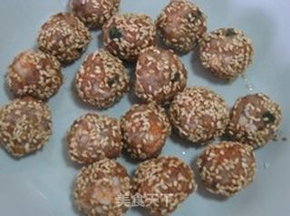 团团圆圆--黄金虾配茄汁肉丸(金凤戏龙珠)的做法步骤:22