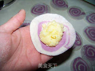 紫薯花样奶黄包的做法步骤:10