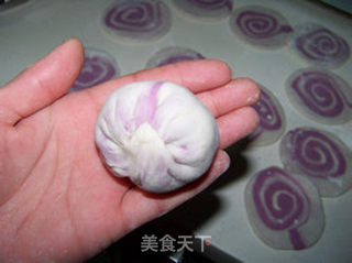 紫薯花样奶黄包的做法步骤:11