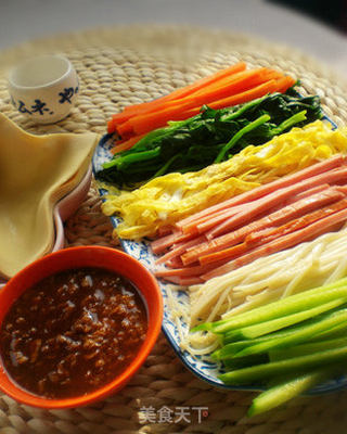 六六大顺——锦绣鲜蔬豆皮卷的做法步骤:11