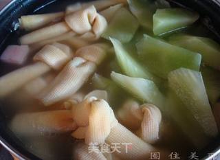 莴笋版腌笃鲜的做法步骤:8