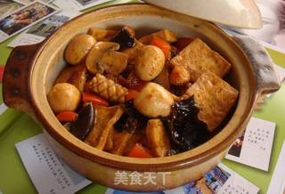 八珍豆腐煲的做法步骤：9