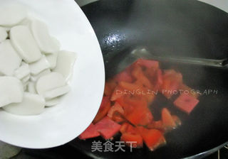 【鸿运当头】——番茄火腿炒年糕的做法步骤:5