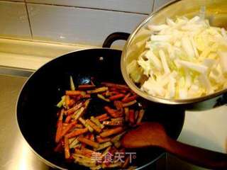 大炒勺的私家菜“川辣炒香干白菜”的做法步骤:12