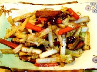 大炒勺的私家菜“川辣炒香干白菜”的做法步骤:17